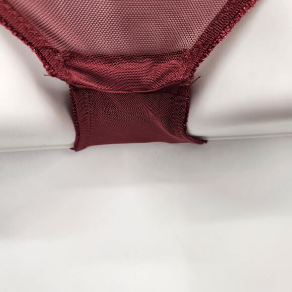 NWT Marilyn Monroe Show Me Off Negligee Stretchy Bodysuit Maroon Women's S - Picture 4 of 10